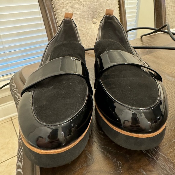 Dr. Scholl’s Watson Black Loafer Size 7.5 M Wedge Heel - Picture 2 of 7